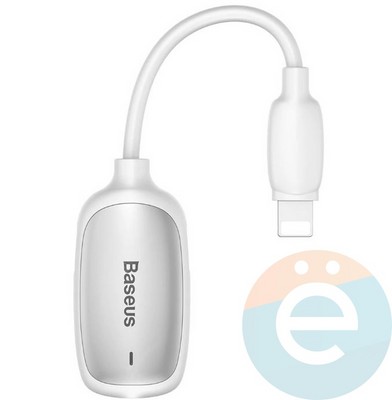 Переходник Baseus CALL51-S2 с Lightning на 2Lightning+3.5mm белый - фото 23546