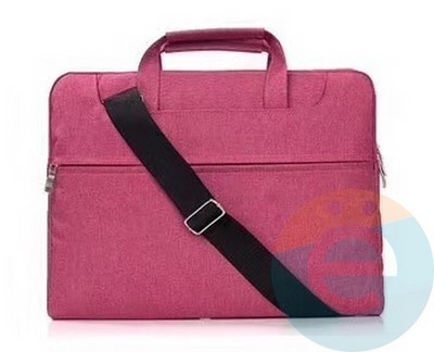 Сумка для ноутбука и планшета (13-14 Дюймов) тканевая с ручками розовая - фото 23578