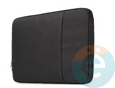Конверт-папка-чехол для ноутбука и планшета (15-16 Дюймов) тканевый на молнии черный - фото 23584