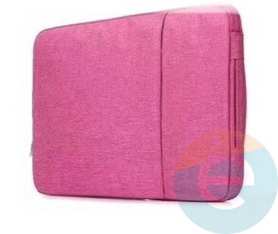 Конверт-папка-чехол для ноутбука и планшета (13-14 Дюймов) тканевый на молнии розовый - фото 23589