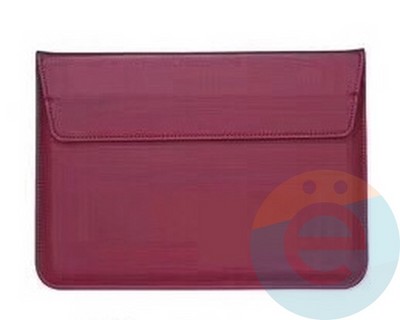 Конверт для ноутбука и планшета (13-14 Дюймов) из экокожи на магните бордовый - фото 23592