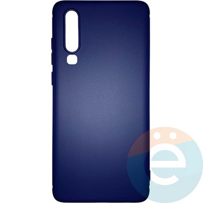 Накладка силиконовая Soft Touch ультратонкая для Huawei P 30 синяя - фото 25809