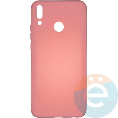 Накладка силиконовая Soft Touch ультратонкая для Huawei Y9 2019 розовая - фото 25818