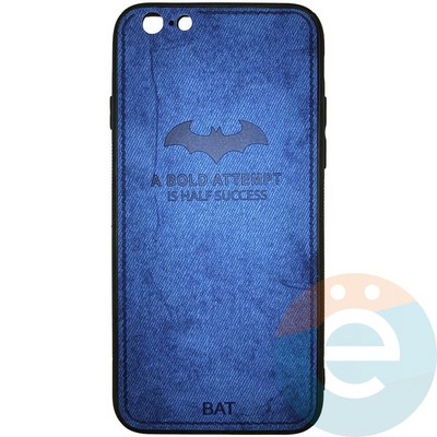 Накладка комбинированная джинсовая BAT для iPhone 6/6s синяя - фото 25837