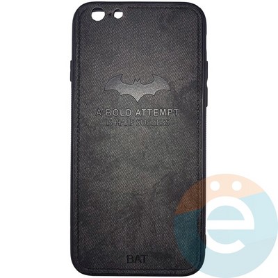Накладка комбинированная джинсовая BAT для iPhone 6/6s черная - фото 25838