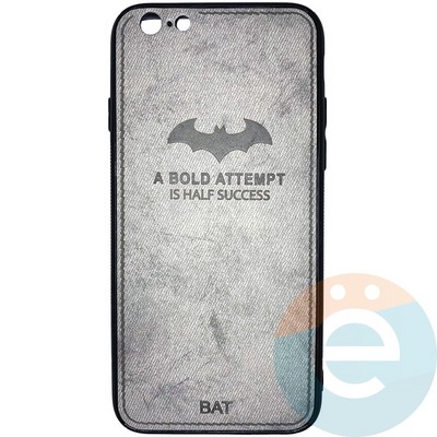 Накладка комбинированная джинсовая BAT для iPhone 6/6s серая - фото 25839
