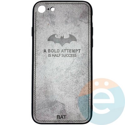 Накладка комбинированная джинсовая BAT для iPhone 7/8 серая - фото 25845