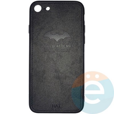 Накладка комбинированная джинсовая BAT для iPhone 7/8 черная - фото 25846