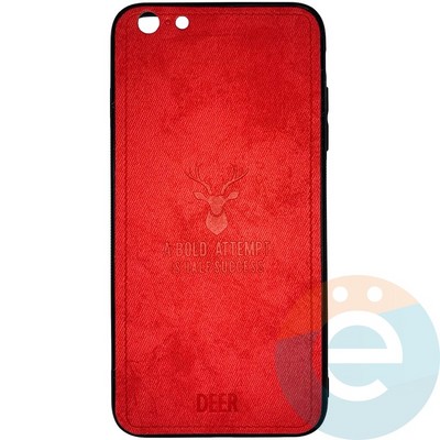 Накладка комбинированная джинсовая DEER для iPhone 6 Plus/6s Plus синяя - фото 25847