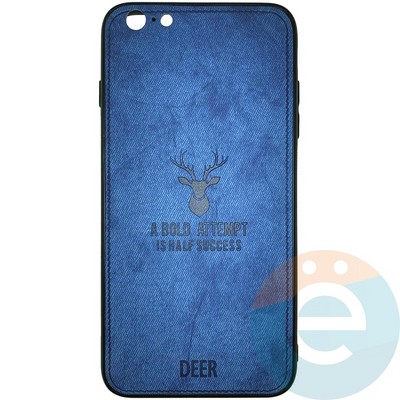 Накладка комбинированная джинсовая DEER для iPhone 6 Plus/6s Plus красная - фото 25848