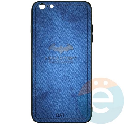 Накладка комбинированная джинсовая BAT для iPhone 6 Plus/6s Plus синяя - фото 25851