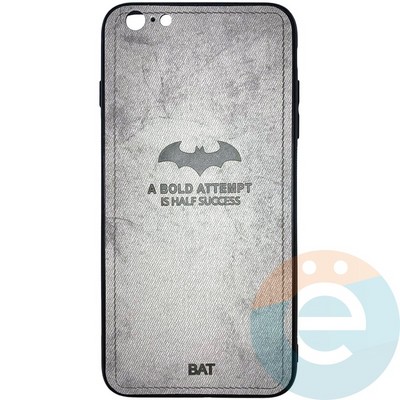Накладка комбинированная джинсовая BAT для iPhone 6 Plus/6s Plus серая - фото 25853