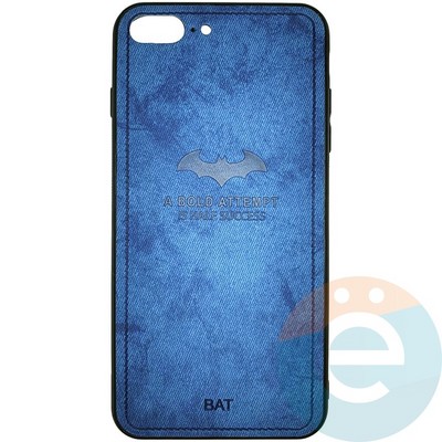 Накладка комбинированная джинсовая BAT для iPhone 7 Plus/8 Plus синяя - фото 25858