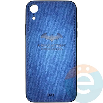 Накладка комбинированная джинсовая BAT для iPhone XR синяя - фото 25872