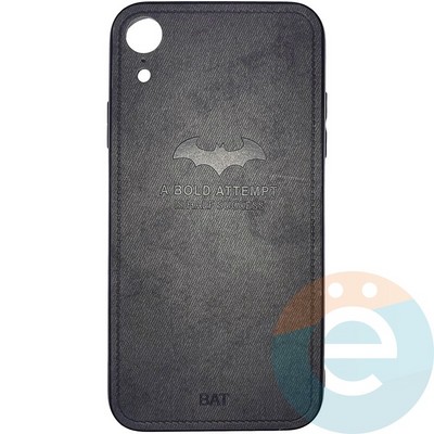 Накладка комбинированная джинсовая BAT для iPhone XR черная - фото 25873