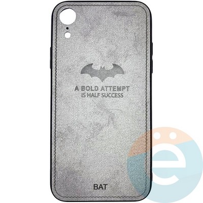 Накладка комбинированная джинсовая BAT для iPhone XR серая - фото 25874