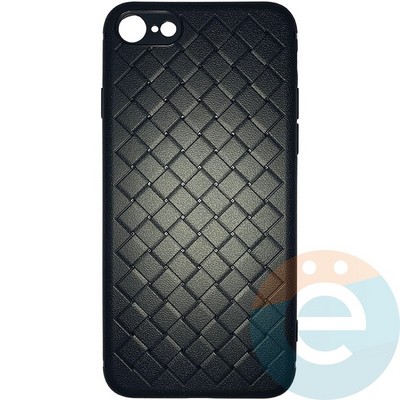 Накладка силиконовая плетёная на Apple iPhone 7/8 черная - фото 26065