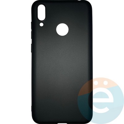 Накладка силиконовая Soft Touch ультратонкая для Huawei Y7 2019 черная - фото 26097