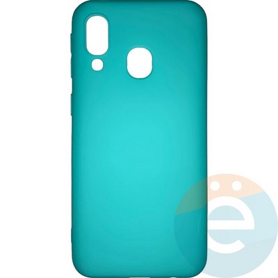 Накладка силиконовая Soft Touch ультратонкая для Samsung Galaxy A40 бирюзовая - фото 26101