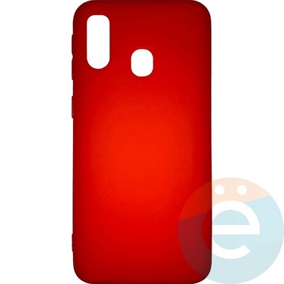 Накладка силиконовая Soft Touch ультратонкая для Samsung Galaxy A40 красная - фото 26120