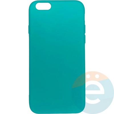 Накладка силиконовая Soft Touch ультратонкая для Apple iPhone 6/6s бирюзовая - фото 26211