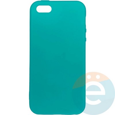 Накладка силиконовая Soft Touch ультратонкая для Apple iPhone 5 бирюзовая - фото 26216