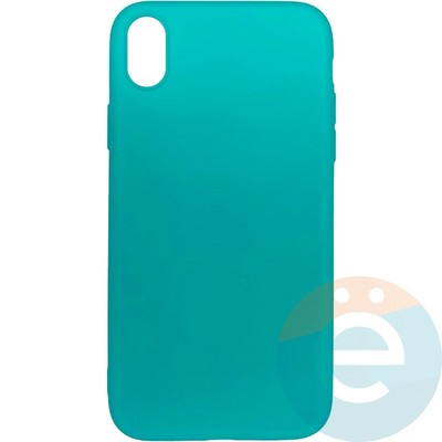 Накладка силиконовая Soft Touch ультратонкая для Apple iPhone XR бирюзовая - фото 26226
