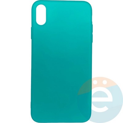 Накладка силиконовая Soft Touch ультратонкая для Apple iPhone XS Max бирюзовая - фото 26244