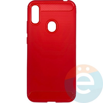Накладка силиконовая Carbon 360 на Huawei Y6 2019/Honor 8A красная - фото 26323
