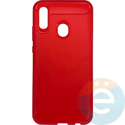 Накладка силиконовая Carbon 360 на Huawei P-Smart 2019/Honor 10 Lite красная - фото 26329