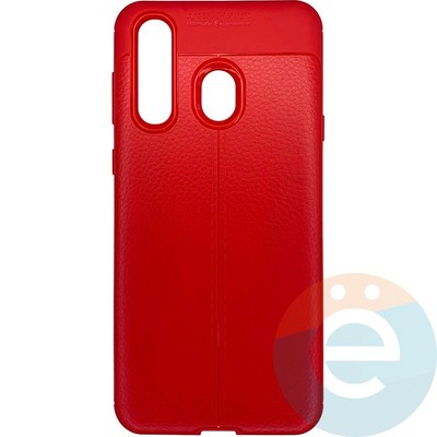 Накладка силиконовая Carbon 360 на Samsung A8S красная - фото 26332