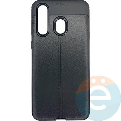 Накладка силиконовая Carbon 360 на Samsung A8S серая - фото 26333