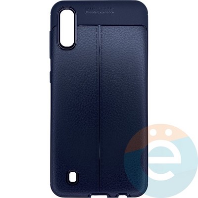 Накладка силиконовая 360 с кожаными вставками на Samsung Galaxy M10 черная - фото 26355