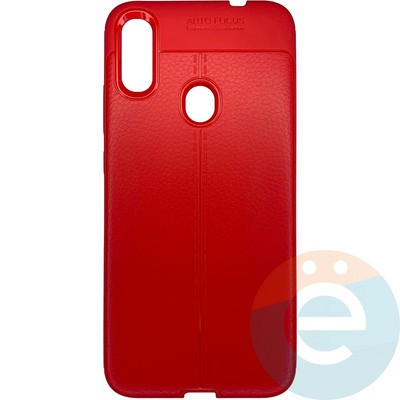 Накладка силиконовая 360 с кожаными вставками на Xiaomi Redmi Note 7 красная - фото 26366