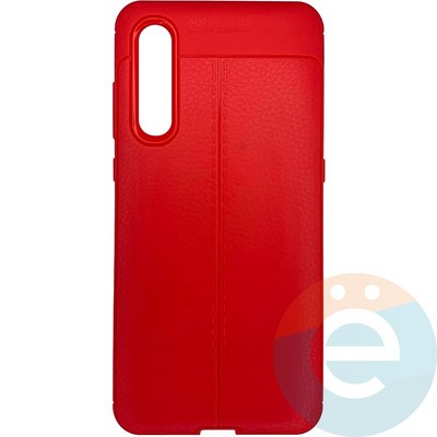 Накладка силиконовая 360 с кожаными вставками на Xiaomi Mi 9 красная - фото 26368