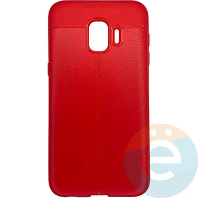 Накладка силиконовая 360 с кожаными вставками на Samsung Galaxy J2 Core красная - фото 26370