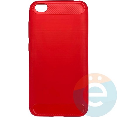 Накладка силиконовая Carbon 360 на Xiaomi Redmi Go красная - фото 26372