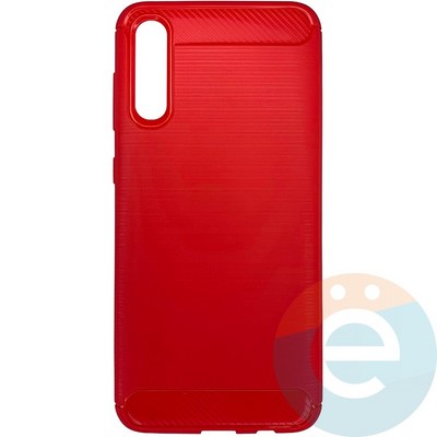 Накладка силиконовая Carbon 360 на Samsung A50 красная - фото 26374
