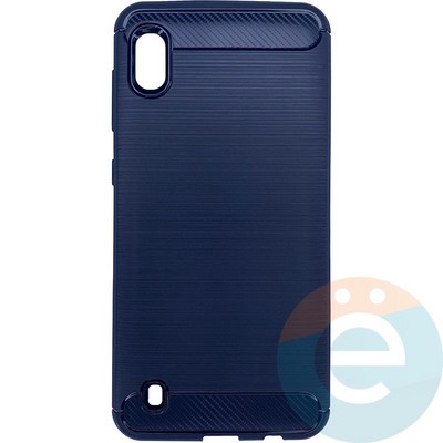 Накладка силиконовая Carbon 360 на Samsung A10 синяя - фото 26378