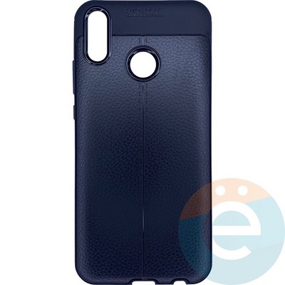 Накладка силиконовая 360 с кожаными вставками на Huawei Y9 2019 черная - фото 26385