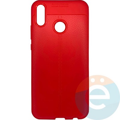 Накладка силиконовая 360 с кожаными вставками на Huawei Y9 2019 красная - фото 26386