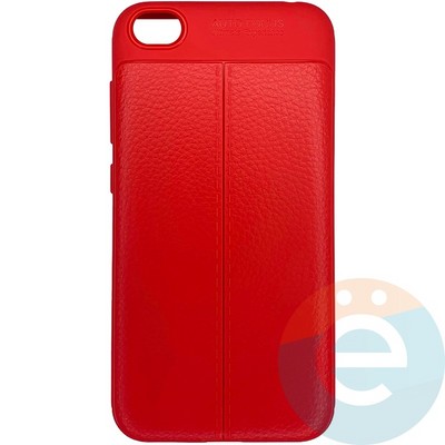 Накладка силиконовая 360 с кожаными вставками на Xiaomi Redmi GO красная - фото 26396