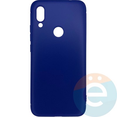 Накладка силиконовая Soft Touch ультратонкая для Xiaomi Redmi 7 синяя - фото 26403