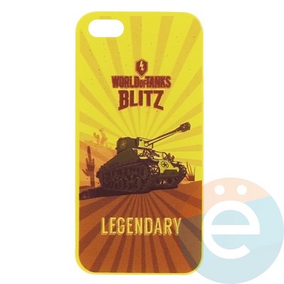 Накладка силиконовая World of Tanks Legendary для iPhone 5/5s/SE жёлтая - фото 26599