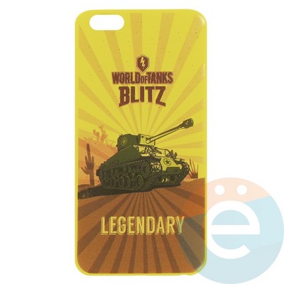 Накладка силиконовая World of Tanks Legendary для iPhone 6/6s Plus жёлтая - фото 26597