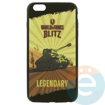 Накладка силиконовая World of Tanks Legendary для iPhone 6/6s черная (вид2) - фото 26618