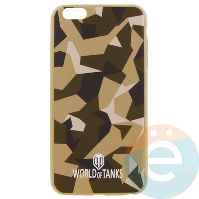 Накладка силиконовая World of Tanks Хаки для iPhone 6/6s тёмно-зелёная - фото 26632