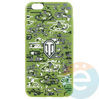 Накладка силиконовая World of Tanks Хаки для iPhone 6/6s светло-зелёная - фото 26623