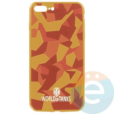 Накладка силиконовая World of Tanks Хаки для iPhone 7/8 Plus жёлтая - фото 26642