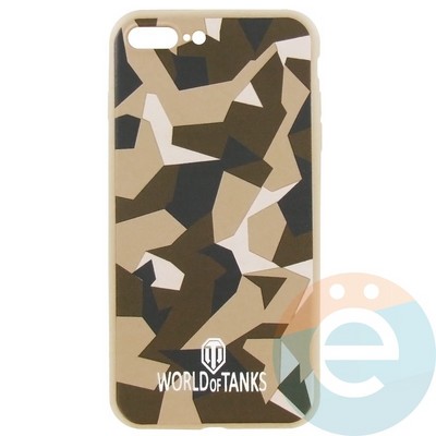 Накладка силиконовая World of Tanks Хаки для iPhone 7/8 Plus тёмно-зелёная - фото 26644